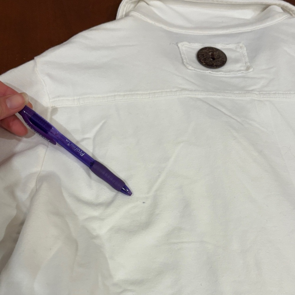 Fresh Produce White Jacket with Collar Dark Buttons. NWT - Picture 5 of 15